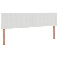 Ottoman bed met matrassen 180x200cm kunstleer wit - thumbnail