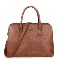 3 vaks schoudertas damestas schooltas ARIANNA-ONE zBruin - thumbnail