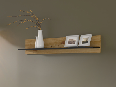 Wandplank ORISA 150 cm artisan eik/zwart