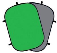 BRESSER BR-3 Inklapbare Achtergrond 180x240cm 2-zijdig grijs/groen - thumbnail