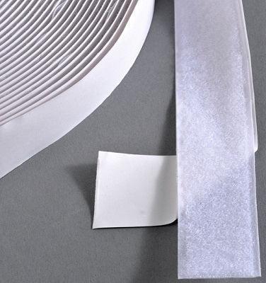 Klittenband klevend 38mm wit lus 25m