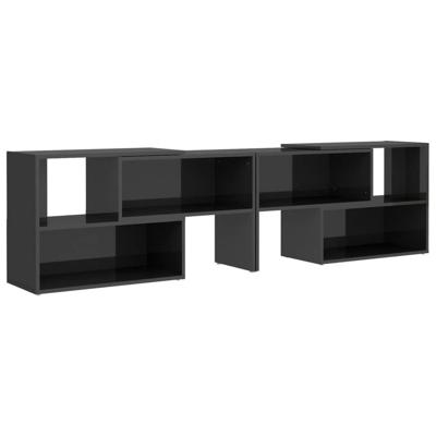 Tv-meubel 149x30x52 cm bewerkt hout hoogglans grijs