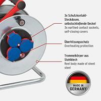 Brennenstuhl Garant S IP44 kabelhaspel 25m AT-N05V3V3-F 3G1,5 zwart - 1198580 - thumbnail