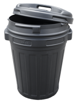 Voerton met draaisluiting 70 liter Black - thumbnail