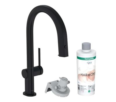Hansgrohe Aqittura M91 Filter systeem 210, uittrekbare uitloop, 1jet, sBox, starter set, mat zwart Hansgrohe Aqittura M91 Filter systeem 210, uittrekbare uitloop, 1jet, sBox, starter set, mat zwart