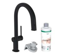 Hansgrohe Aqittura M91 Filter systeem 210, uittrekbare uitloop, 1jet, sBox, starter set, mat zwart - thumbnail