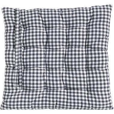 Zitkussen Thierry - antraciet - 40x40x5 cm - Leen Bakker