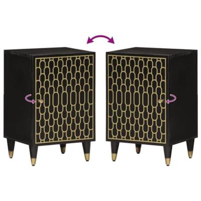 Badkamerkast 38x33x58 cm massief mangohout