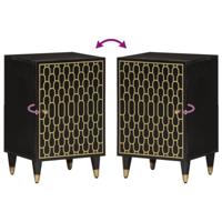 Badkamerkast 38x33x58 cm massief mangohout - thumbnail