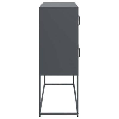 Dressoir 100,5x39x107 cm koudgewalst staal antracietkleurig