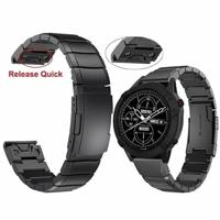 By Qubix - Stainless steel schakelband - Zilver - Compatible met Garmin Instinct 3-50mm - Compatible Garmin bandje - thumbnail
