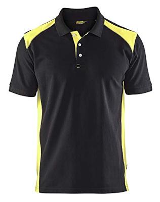 Blåkläder Poloshirt Pique 33241050 | Zwart/High Vis Geel | Maat XXL - 7330509603505
