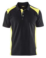 Blåkläder Poloshirt Pique 33241050 | Zwart/High Vis Geel | Maat XXL - 7330509603505 - thumbnail