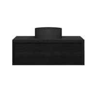 Badkamermeubelset Gliss Ares 120 cm Met Waskom Met 1 Lade Charcoal - thumbnail
