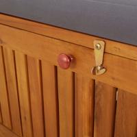 Opbergbankje met kussen 170 cm massief acaciahout - thumbnail