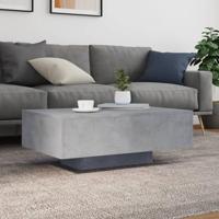 Salontafel met LED-verlichting 85x55x31 cm betongrijs - thumbnail