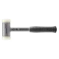 Halder Kunststofhamer | lengte 305 mm hoofd-d. 45 mm | stalen buis terugslagvrij | hard nylon wit | 1 stuk - 3377.045 3377.045 - thumbnail