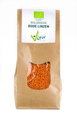 Vitiv Rode linzen bio 500 Gram Vitiv Rode linzen bio 500 Gram