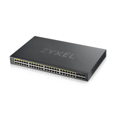 Zyxel 48-poorts hoog aangedreven Gigabit Ethernet PoE+ hybride Cloud Smart Managed Switch (44x RJ-45 + 4X RJ-45/SFP-poorten | 375W 802.3at 802.3af | Metaal | Beperkte levensduur (GS1920-48HPv2)