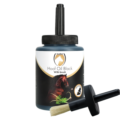 Excellent Horse Hoof Oil Black with brush 500 ml