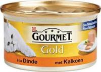 Gourmet Gold Mousse met kalkoen + rund combipack kattenvoer 48 x 85 g - thumbnail