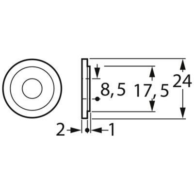 FTCAP I8-18 1004619 Isolatieschijf (Ø) 25 mm 1 stuk(s)