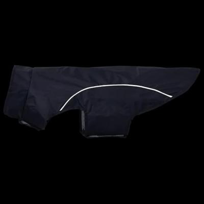 Hondenregenjas met reflecterende strips polyester blauw XL