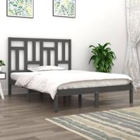 Bedframe massief grenenhout grijs 200x200 cm - thumbnail