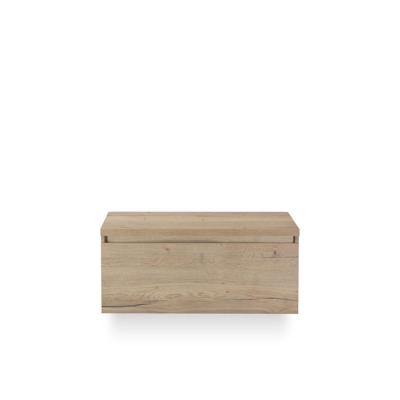 Frozen Badmeubelset 100 cm - Greeplijst in kleur - Incl. Bovenblad Natuur Eiken