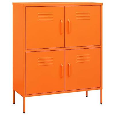 VidaXL Opbergkast 80x35x101,5 cm staal oranje VidaXL Opbergkast 80x35x101,5 cm staal oranje