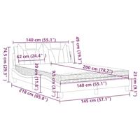 Bed met matras kunstleer zwart en wit 140x200 cm - thumbnail