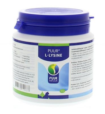 PUUR NATUUR L-LYSINE HOND EN KAT