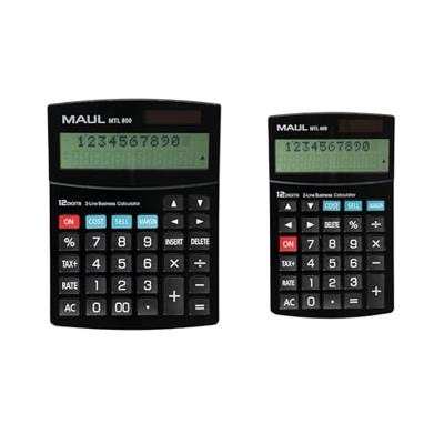 Maul MTL 600 Bureaurekenmachine Zwart Aantal displayposities: 12 werkt op batterijen, werkt op zonne-energie