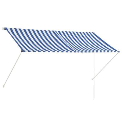 VidaXL Luifel uittrekbaar 250x150 cm blauw en wit