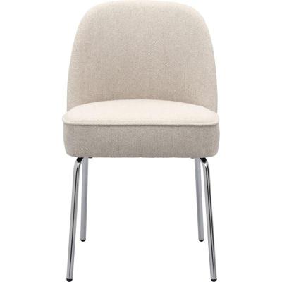 Eetkamerstoel Vogue Gear Natural met chromen poten Eetkamerstoel Vogue Gear Natural met chromen poten