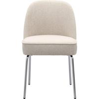 Eetkamerstoel Vogue Gear Natural met chromen poten - thumbnail