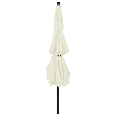 Parasol 3-laags met aluminium paal 3,5 m zandkleurig