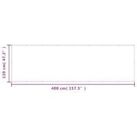VidaXL Balkonscherm 120x400 cm 100% oxford polyester zandkleurig - thumbnail