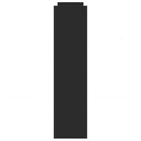 Opbergtrolley smal 4-laags bewerkt hout zwart - thumbnail