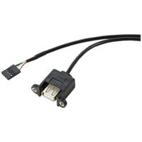 Renkforce RF-5719748 USB-kabel USB 2.0 Shrouded header 4-polig, USB-A bus 0.60 m Zwart Schroefbaar - thumbnail
