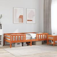 Bedframe zonder matras massief grenenhout wasbruin 100x200 cm - thumbnail