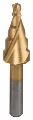 Bosch Accessories 2608587429 2608587429 HSS Getrapte boor Gezamenlijke lengte 50 mm TiN 3 vlakken schacht 1 stuk(s)