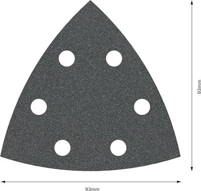 Bosch Accessories Best for Stone 2608605193 Deltaschuurpapier Met klittenband, Geperforeerd Korrelgrootte (num) 100 Hoekmaat 93 mm 5 stuk(s)