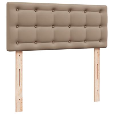 Boxspring met matras kunstleer cappuccinokleurig 140x190 cm