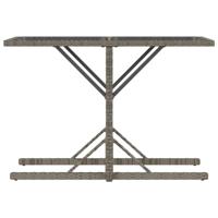 3-delige Bistroset met kussens poly rattan grijs - thumbnail