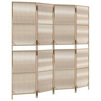 Kamerscherm 4 panelen poly rattan beige - thumbnail