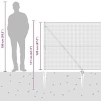 VidaXL Afrasteringspaal grijs 10 x 1,2 m (19 x 19 mm gaas) - thumbnail