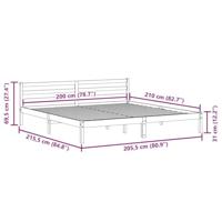 Bedframe Wit 208.6 x 157.6 x 69.4 cm Massief grenenhout - thumbnail