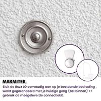 Buzz LO + Bell ME WHT - Deurbel met camera - Gong wit - thumbnail