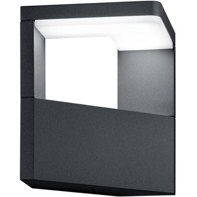 LED Wandlamp Buiten - 9W Warm Wit 3000K - Waterdicht IP54 - Antraciet